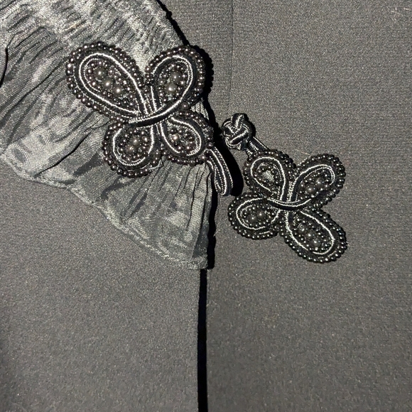 Vintage Frascara for Beker Black Ruffled Blazer - Picture 4 of 6